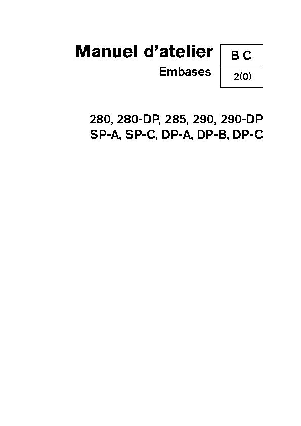 7731384 280 280DP 290 290DP